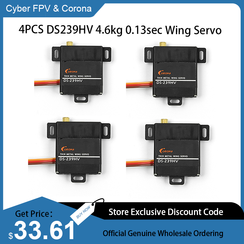 Rc Wing Glider - 4 ชิ้น คอโรนา DS239HV ดิจิตอลเซอร์โวมอเตอร์เกียร์โลหะ 6.0