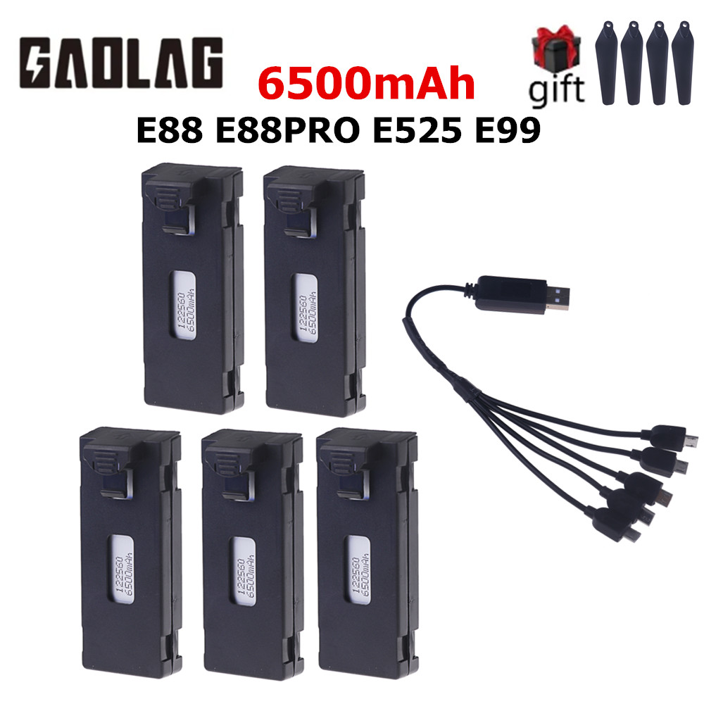 Drone Rc S1S - แบตเตอรี่โดรน3.7V 6500mAh สำหรับ LS-S1S แบตเตอรี่ลิเธียมอะไหล่แบตเตอรี่โดรนอาร์ซีหรือแบตเตอรี่พร้อมที่ชาร์จ