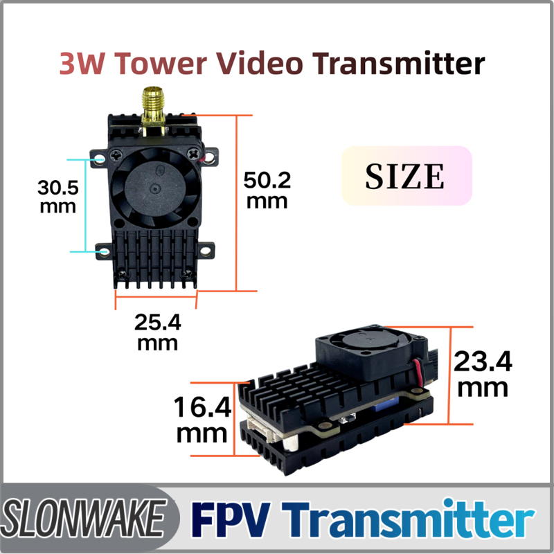 Drone Rc Toy - โมดูลส่งสัญญาณวิดีโอ SLONWAKE 5.8G 3000mW แบบจำลอง VTX