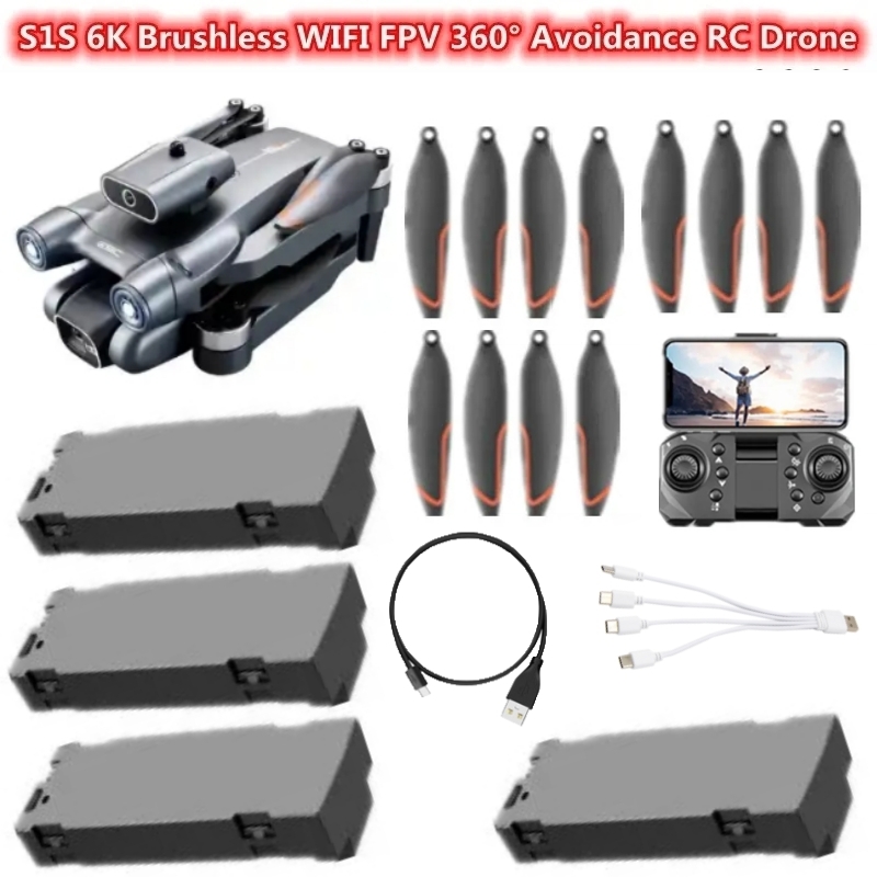 Drone Rc S1S - S1S 6K บรัชเลส WIFI FPV 360