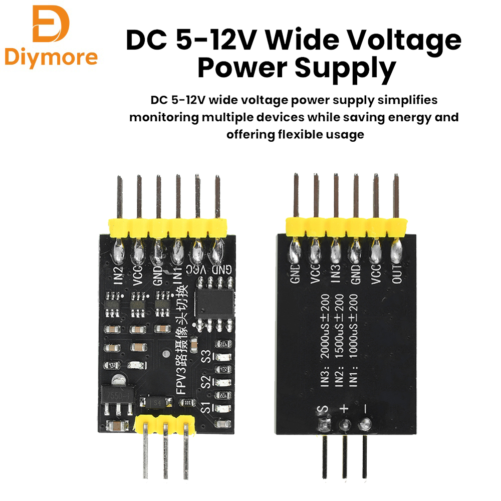 DC5-12V 3-Channel Video Switch - Drone Switch Rc บทวิจารณ์และราคา