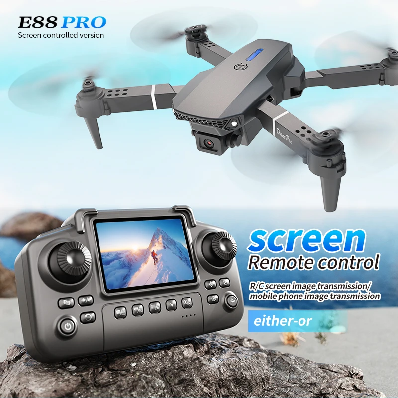 Professional E88 PRO Drone หน้ - Drone Rc Harness บทวิจารณ์และราคา