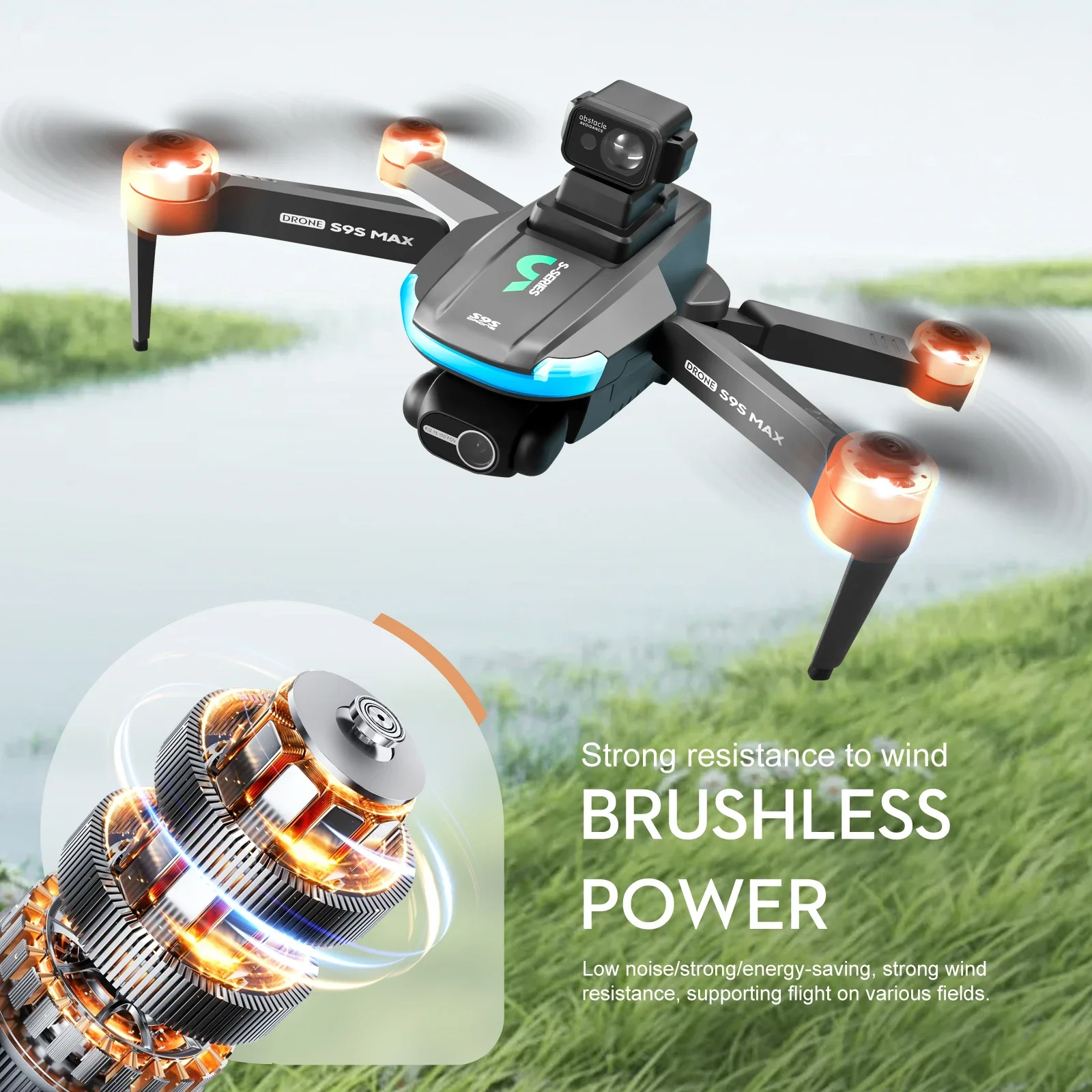 ใหม่S9S MAX MINI Drone 4K 2 แก - Drone Rc Harness บทวิจารณ์และราคา
